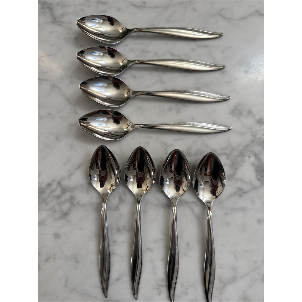 Oneida‎ Oneidacraft Deluxe Stainless Textura  Teaspoons Set Of 8